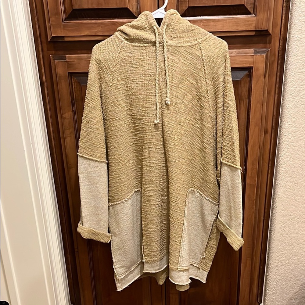 Free People Mustard Hooded Tunic